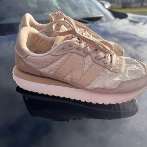 New Balance Women's Cream and Tan Sneakers